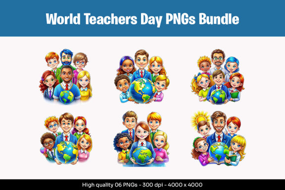 World Teachers Day Designs PNG Bundle