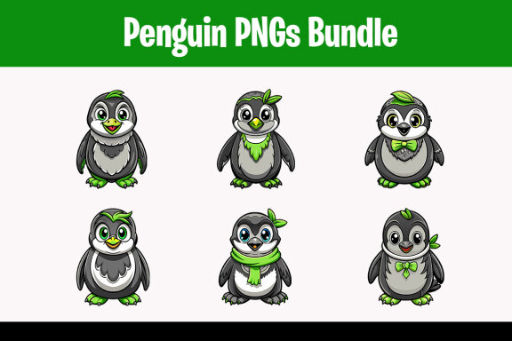 Penguin Designs PNG Bundle