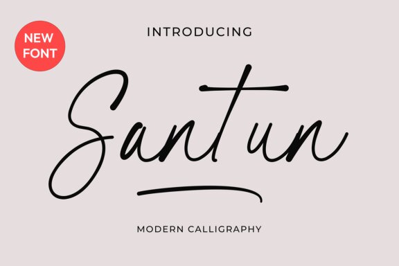 Santun | Signature Script Font