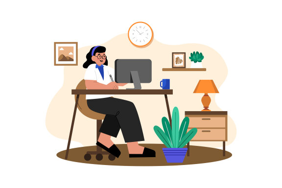 M575_Work from home Illustration Pack