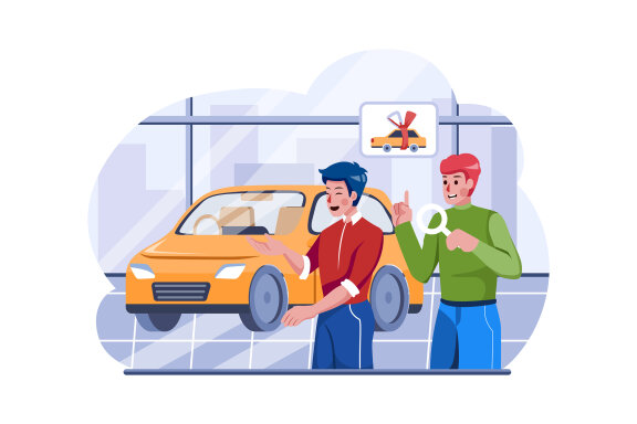 M559_Car Dealership Illustration Pack