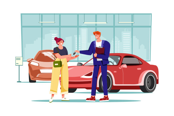 M555_Car Dealership Illustration Pack