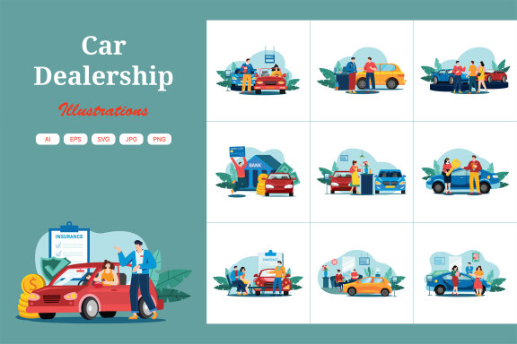 M550_Car Dealership Illustrations 1