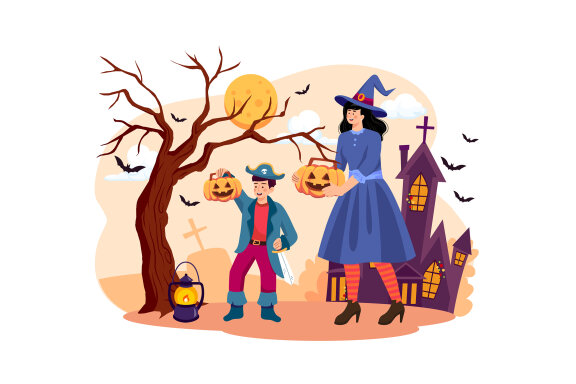 M548_ Halloween Illustration Pack