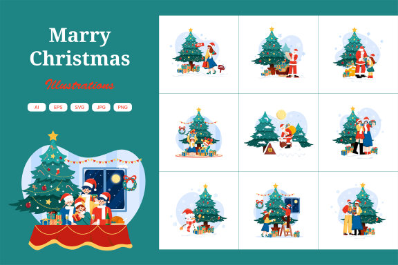 M539_Merry Christmas Illustration Pack