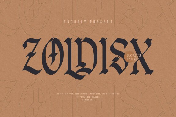 Zoldisx | Blackletter Typeface