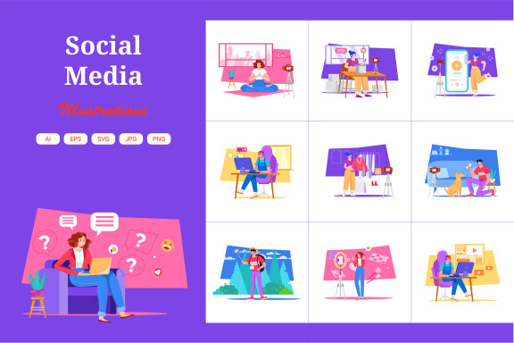 M537_Social Media Illustration Pack
