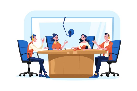 M536_Live Stream & Podcast Illustration Pack