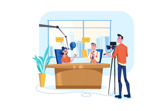 M536_Live Stream & Podcast Illustration Pack