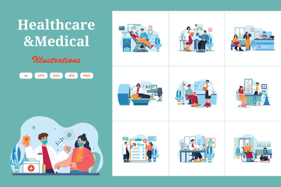 M526_Healthcare and Medical Illustration Pack