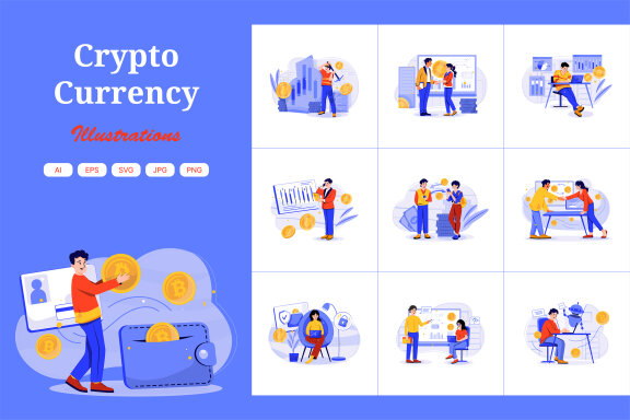 M523_Cryptocurrency Illustration Pack