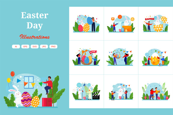 M513_ Easter Day Illustration Pack