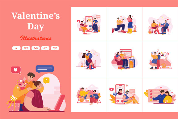 M511_Valentine’s Day Illustration Pack