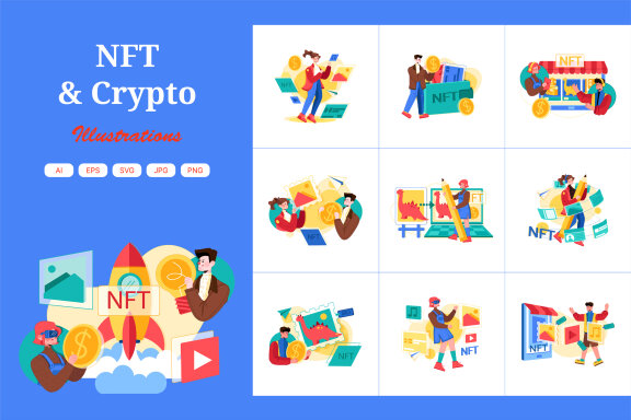 M505_NFT & Crypto Illustration Pack