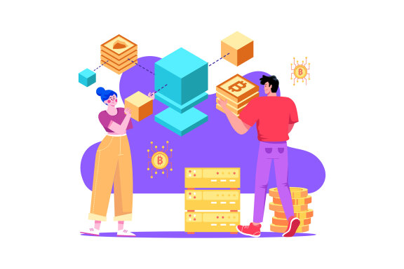 M503_Blockchain Technology Illustration Pack