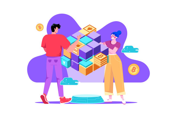 M503_Blockchain Technology Illustration Pack