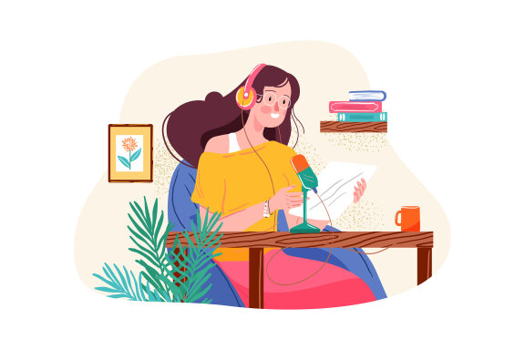 M498_Live Stream & Podcast Illustration Pack