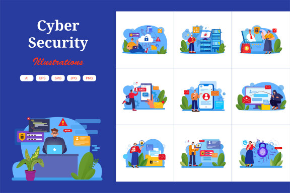 M492_Cyber Security Illustration Pack