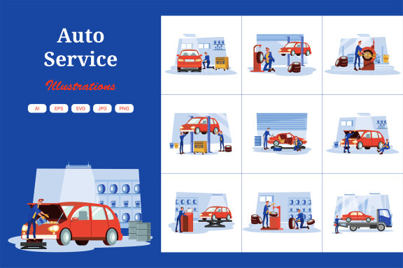 M484_Auto Service Illustrations