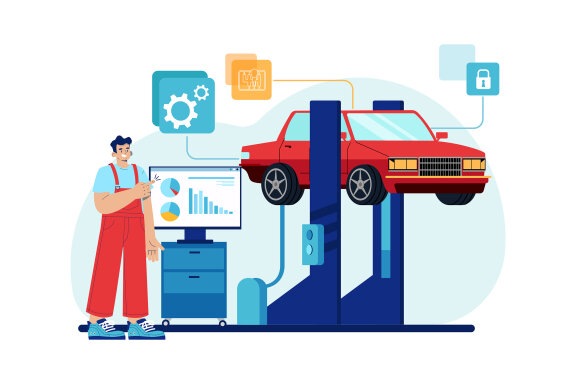 M475_Car Service Illustrations