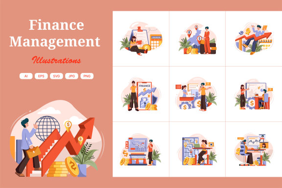 M471_Finance Management Illustration Pack