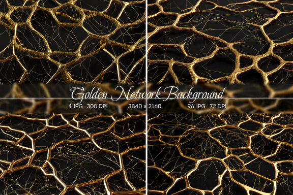 Golden Network Background