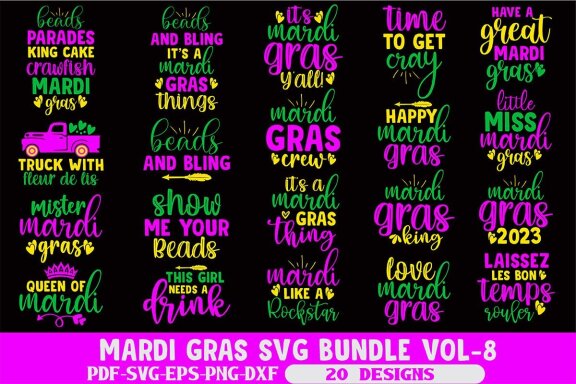 Mardi Gras Svg Bundle