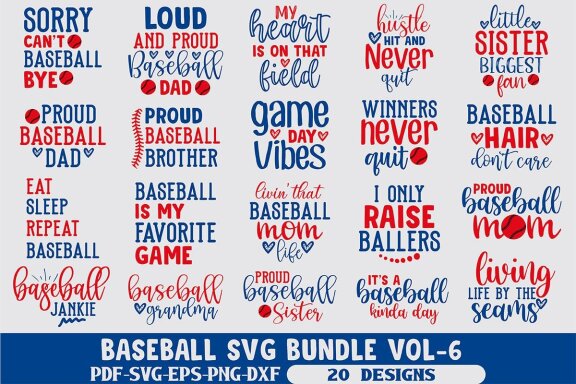 Baseball SVG Bundle 