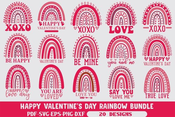 Happy Valentine's Day Rainbow Bundle