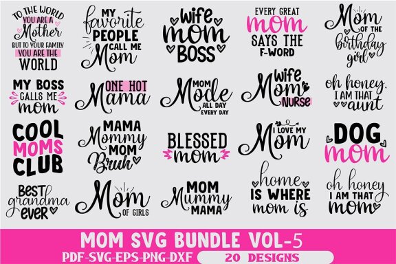 Mom SVG Bundle