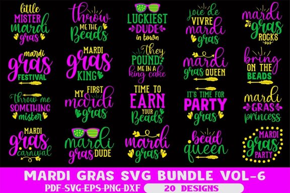 Mardi Gras SVG Bundle