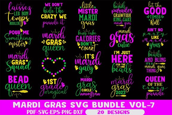 MARDI GRAS SVG BUNDLE