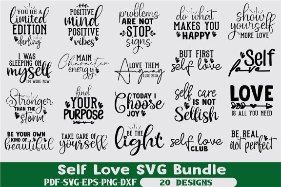 Self Love SVG Bundle