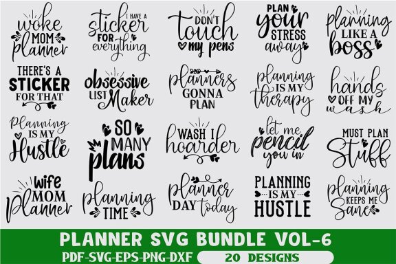 Planner SVG Bundle