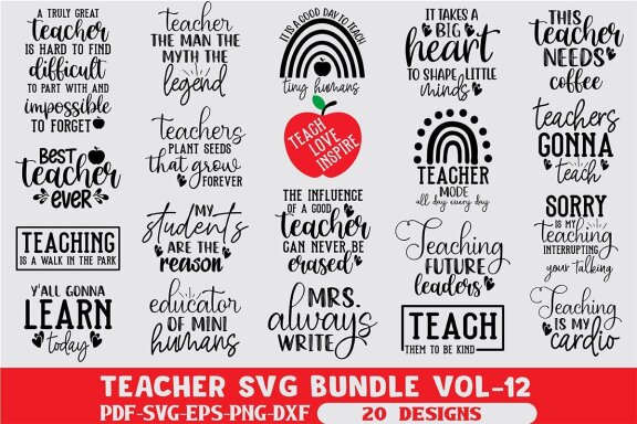 Teacher SVG Bundle 