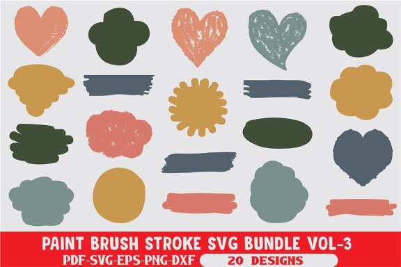 Paint Brush Stroke SVG Bundle