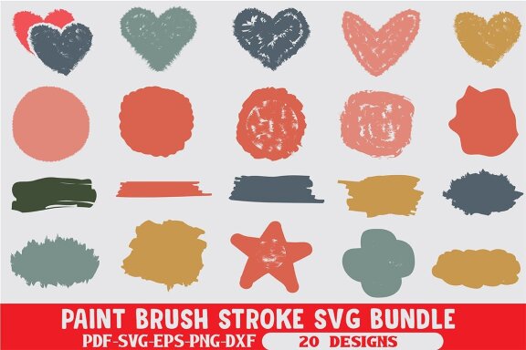Paint Brush Stroke SVG Bundle