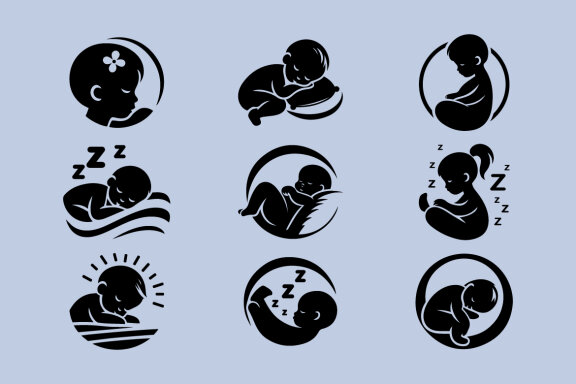 Cute Baby 9 Vector Set Bundle