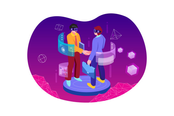 M468_Metaverse Technology Illustration Pack