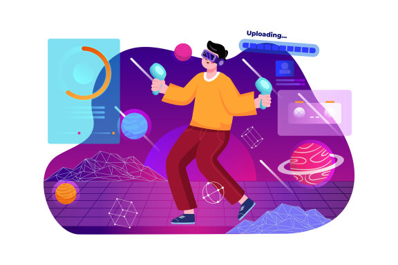 M468_Metaverse Technology Illustration Pack