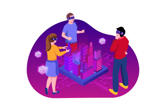 M468_Metaverse Technology Illustration Pack