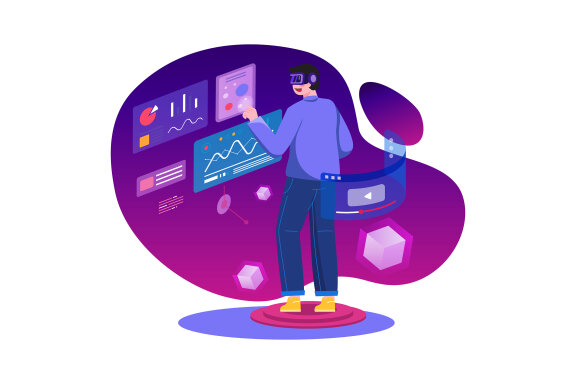 M468_Metaverse Technology Illustration Pack