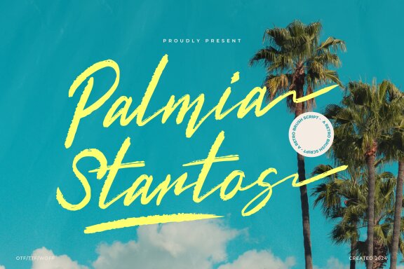 Palmia Startos | Retro Brush Script