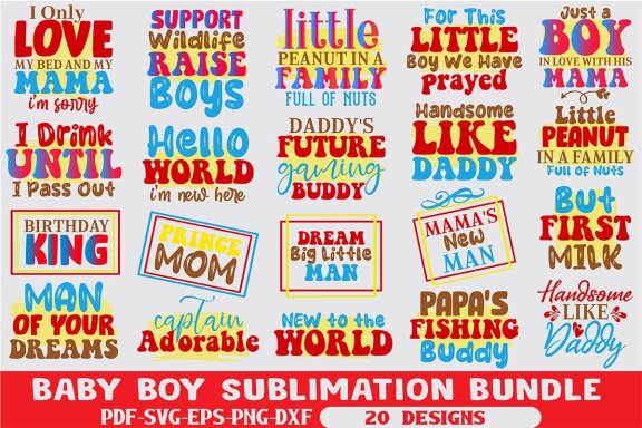 Baby Boy Sublimation Bundle