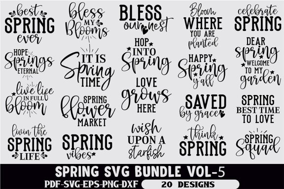 Spring SVG Bundle 