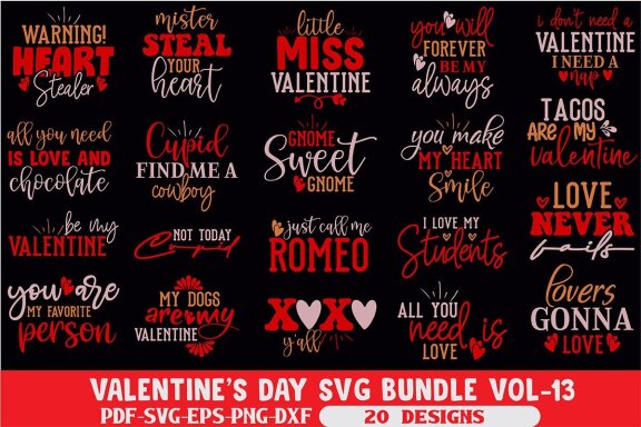 Valentine's Day SVG Bundle 