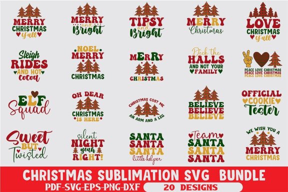 Christmas Sublimation SVG Bundle