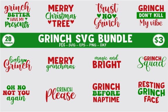 GRINCH SVG BUNDLE
