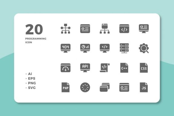 60 Programming Icons (3 Style)