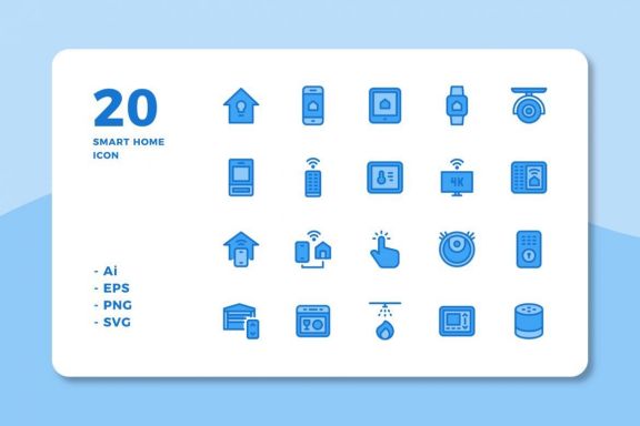 60 Smart Home Icons (3 Style)